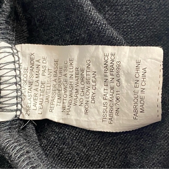 Vex Collection Patchwork Artsy Abstract Floral Cowl Neck Grey Dress Soft Sz 38 - Picture 4 of 9